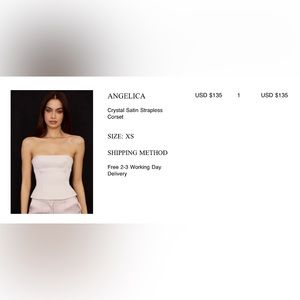 House of cb strapless top